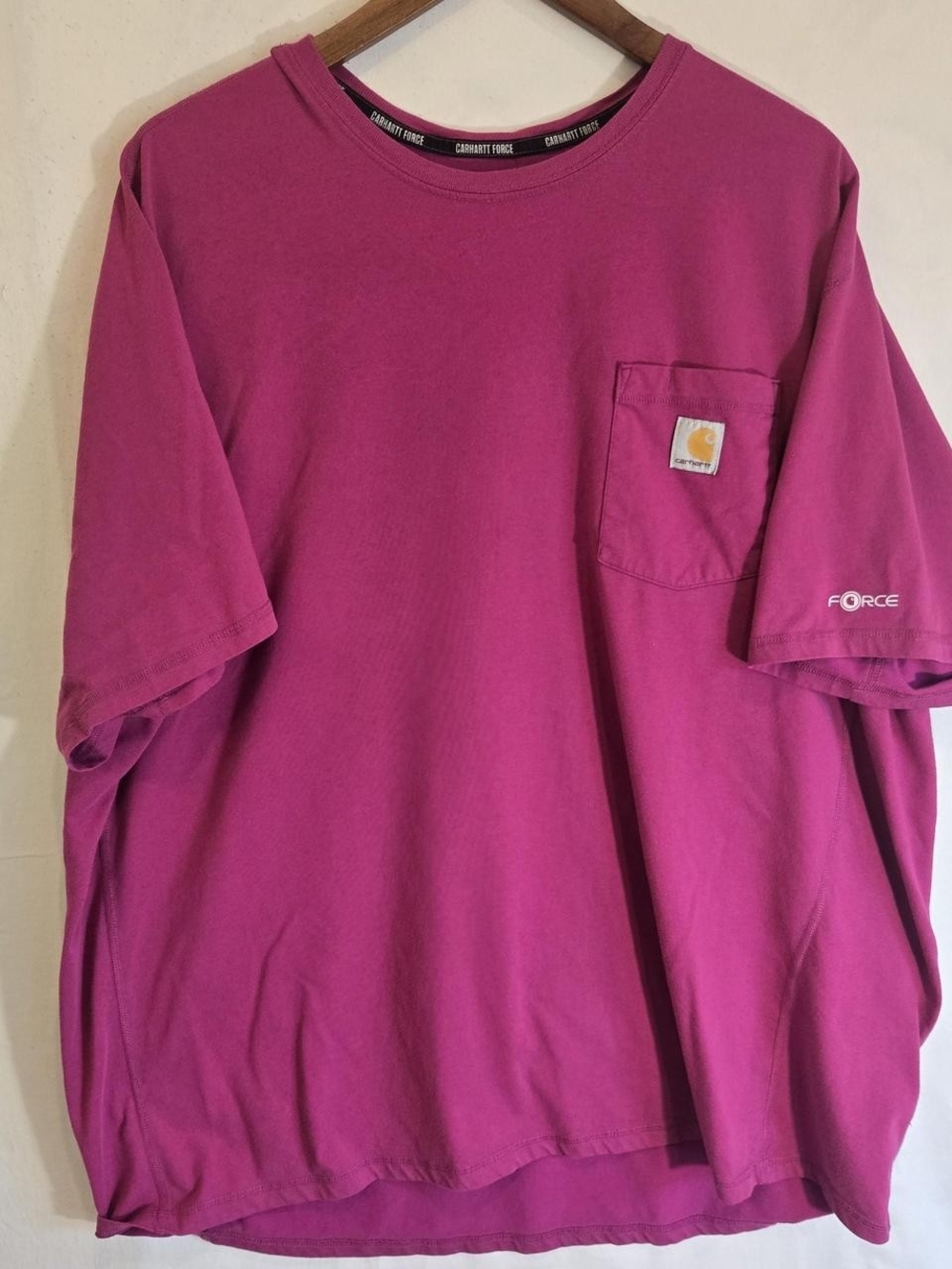 Carhartt Magenta Pocket Short Sleeve Tee